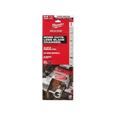 Click here to see Milwaukee 48-39-0611 Milwaukee 48-39-0611 Extreme Thick Metal Bandsaw Blades Deep Cut 12/14 TPI - 3/pk 