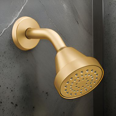 Click here to see  6399BG Moen Align Single-Function Showerhead, 2.5 GPM, Round, Brushed Gold - 6399BG