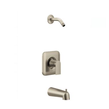 Click here to see Moen T2473NHBN Moen Genta LX Posi-Temp Tub/Shower Faucet, Single Lever Handle, M-PACT, Less Showerhead, Brushed Nickel - T2473NHBN