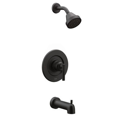Click here to see Moen T2903EPBL Moen Gibson Posi-Temp Tub/Shower Faucet, 1.75 GPM, 1-Function, Single Lever Handle, M-PACT, Eco-Performance, Matte Black - T2903EPBL