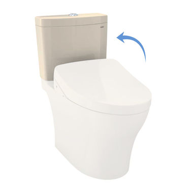 Click here to see Toto ST446EMA#03 TOTO Aquia IV Dual Flush 1.28 and 0.8 GPF Toilet Tank Only with WASHLET+ Auto Flush Compatibility, Bone - ST446EMA#03