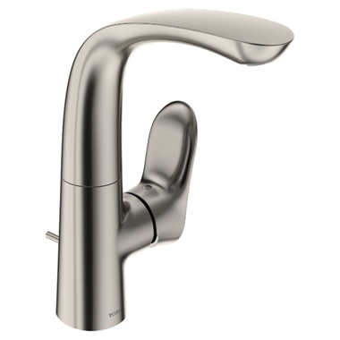 Click here to see Toto TLG01309U#PN TOTO GO 11” Deck Mount Polished Nickel Bathroom Sink Faucet with Metal Pop-Up Drain + COMFORT GLIDE Technology, 1.2 GPM, Lever Handles - TLG01309U#PN