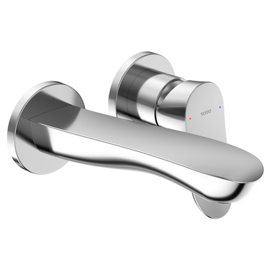 Click here to see Toto TLG01310U#CP TOTO GO Wall-Mount Single-Handle Short Bathroom Faucet with COMFORT GLIDE Technology, 1.2 GPM, Two-Hole, Lever Handle, Polished Chrome - TLG01310U#CP