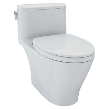 Click here to see Toto MS642124CUFG#11 TOTO Nexus 1G One-Piece Universal Height Toilet, Elongated, 1.0 GPF, CEFIONTECT, SS124 SoftClose, WASHLET+ Ready, Colonial White - MS642124CUFG#11