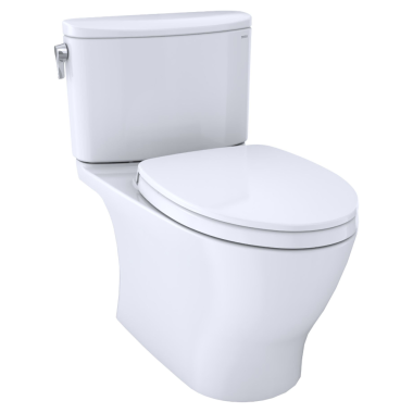 Click here to see Toto MS442124CUFG#01 TOTO Nexus 1G Two-Piece Toilet, Elongated, 1.0 GPF, Universal Height, SS124 SoftClose Seat, WASHLET+ Ready, Cotton White - MS442124CUFG#01