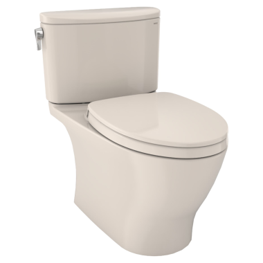 Click here to see Toto MS442124CUFG#12 TOTO Nexus 1G Two-Piece Elongated 1.0 GPF Universal Height Toilet with CEFIONTECT and SS124 SoftClose Seat, WASHLET+ Ready, Sedona Beige - MS442124CUFG#12