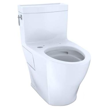 Click here to see Toto CST626CEFGAT40#01 TOTO Aimes One-Piece Elongated 1.28 GPF WASHLET+ and Auto Flush Ready Universal Height Skirted Toilet, Cotton White - CST626CEFGAT40#01