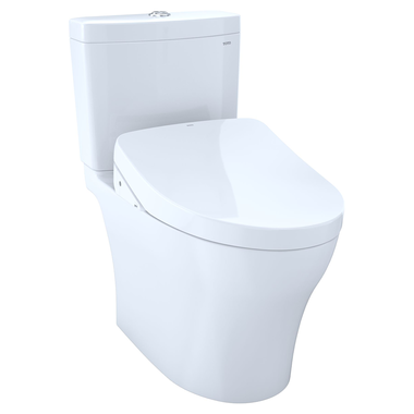 Click here to see Toto MW4463056CEMFGA#01 TOTO Aquia IV - WASHLET+ S550e Two-Piece Toilet - 1.28 GPF & 0.8 GPF - Universal Height - Cotton White - MW4463056CEMFGA#01