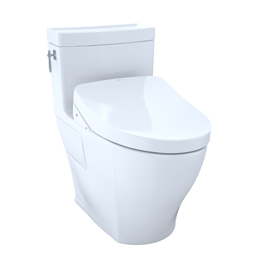 Click here to see Toto MW6263046CEFGA#01 TOTO Aimes WASHLET+ One-Piece Toilet with S500e Bidet Seat, 1.28 GPF, Auto-Flush, Cotton White - MW6263046CEFGA#01
