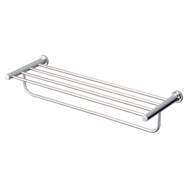 Click here to see Toto YTS406BU#CP TOTO L Series Round Towel Shelf with Hanging Bar, Polished Chrome - YTS406BU#CP