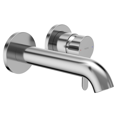 Click here to see Toto TLS01309U#CP TOTO LB Wall-Mount Single-Handle Short Bathroom Faucet, 1.2 GPM, Two-Hole, Lever Handle, Brass, ADA, WaterSense, Polished Chrome - TLS01309U#CP