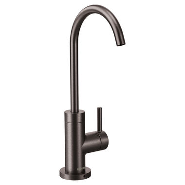 Click here to see Moen S5530BLS Moen SIP Modern One-Handle High Arc Beverage Faucet, Black Stainless - S5530BLS