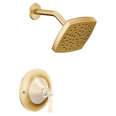 Click here to see Moen TS2912NHBG Moen TS2912NHBG Flara Posi-Temp Shower Trim Only, Brushed Gold, Less head