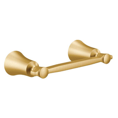 Click here to see Moen YB0308BG Moen Flara Pivoting Toilet Paper Holder, Brushed Gold - YB0308BG