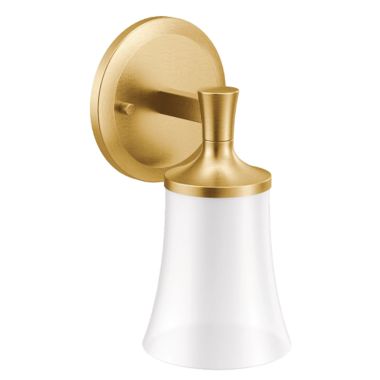 Click here to see Moen YB0361BG Moen Flara 1-Globe Bathroom Vanity Light, Brushed Gold - YB0361BG