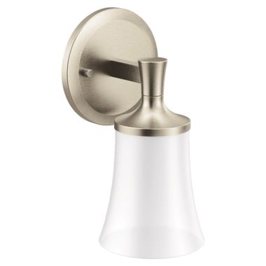 Click here to see Moen YB0361BN Moen Flara 1-Globe Bathroom Vanity Light, Brushed Nickel - YB0361BN