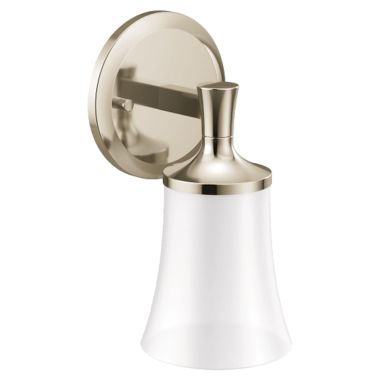 Click here to see Moen YB0361NL Moen Flara 1-Globe Bathroom Vanity Light, Polished Nickel - YB0361NL