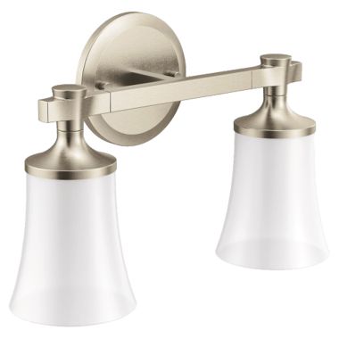 Click here to see Moen YB0362BN Moen Flara 2-Globe Bathroom Vanity Light, Brushed Nickel - YB0362BN