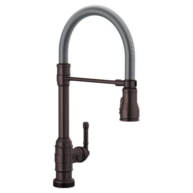 Click here to see Delta 9690T-RB-DST Delta Broderick Pro Touch2O Single Handle Pull-Down Kitchen Faucet w/ Spring Spout, Venetian Bronze - 9690T-RB-DST