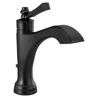 Click here to see Delta 556T-BL-DST Delta Dorval Touchless Bathroom Faucet w/ Metal Pop-Up, Touch2O, TempSense, 1.2 GPM, Matte Black - 556T-BL-DST