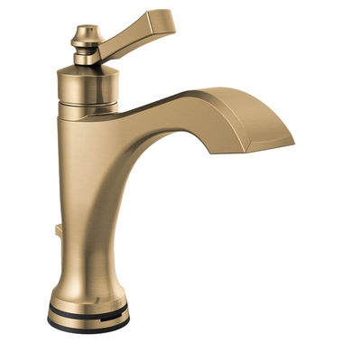 Click here to see Delta 556T-CZ-DST Delta Dorval Touchless Bathroom Faucet w/ Metal Pop-Up, Touch2O, TempSense, 1.2 GPM, Champagne Bronze - 556T-CZ-DST