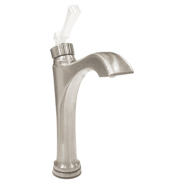 Click here to see Delta 556-SSMPU-LHP-DST Delta Dorval Stainless Lavatory Faucet with Escutcheon, Metal Pop-Up, 1.2 GPM, Less Handle, DIAMOND Seal - 556-SSMPU-LHP-DST