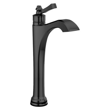 Click here to see Delta 656T-BL-DST Delta Dorval Touchless Mid-Height Matte Black Lavatory Faucet, Less Drain, 1.2 GPM, Single-Handle, DIAMOND Seal, Lever Handle, Touch2Oxt - 656T-BL-DST