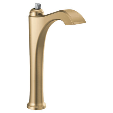 Click here to see Delta 756-CZLHP-DST Delta Dorval Champagne Bronze Vessel Lavatory Faucet, Less Drain, 1.2 GPM, Less Handle, DIAMOND Seal - 756-CZLHP-DST