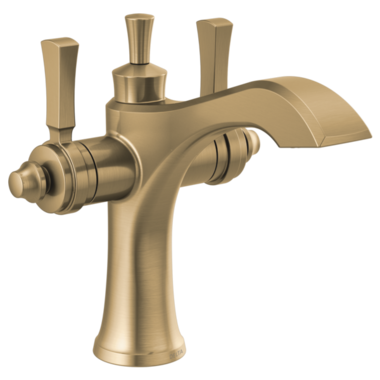Click here to see Delta 856-CZ-DST Delta Dorval Single-Hole Champagne Bronze Lavatory Faucet, Metal Pop-Up, 1.2 GPM, Two-Handle, DIAMOND Seal, Lever Handles - 856-CZ-DST