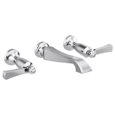 Click here to see Delta T3556LF-WL Delta Dorval Wall-Mount Chrome Lavatory Faucet Trim for 8