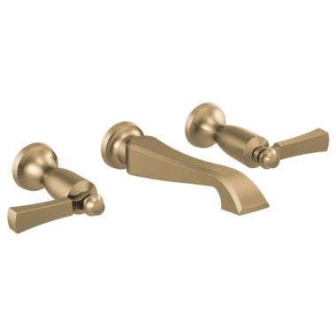 Click here to see Delta T3556LF-CZWL Delta Dorval Wall-Mount Champagne Bronze Lavatory Faucet Trim for 8