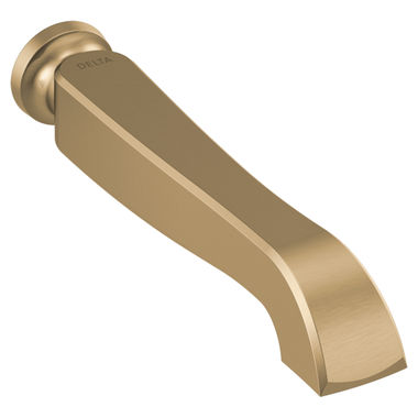 Click here to see Delta T5756-CZLHP-WL Delta Dorval Two-Handle Wall-Mount Tub Faucet Trim, Three-Hole, Less Handles, Champagne Bronze - T5756-CZLHP-WL