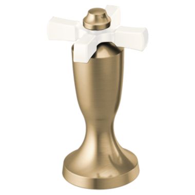 Click here to see Delta H570-GS Delta H570-GS Dorval Cross Handle Kit for Roman Tub and WM Tub Filler, Champagne Bronze/Porcelain