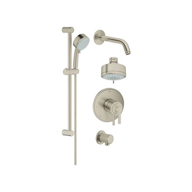 Click here to see Grohe 35055EN1 Grohe 35055EN1 GrohFlex Atrio Pressure Balance Shower Set, Brushed Nickel