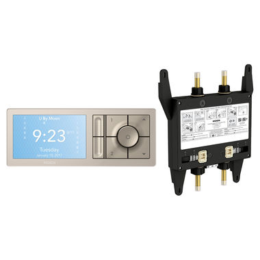 Click here to see Moen TS3302TB-KIT Moen TS3302TB-KIT U by Moen 2-Outlet Smart Shower System Controller w/ Rough-In Valve, Terra Beige