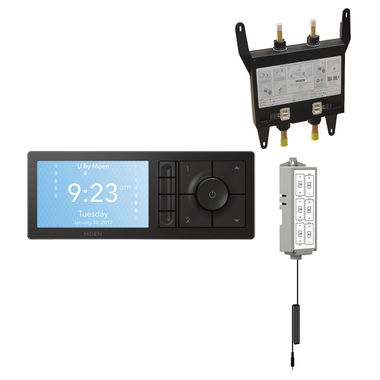 Click here to see Moen TS3302BL-KIT-BATTERY Moen TS3302BL-KIT-BATTERY U by Moen 2-Outlet Smart Shower System Controller w/ Rough-In Valve, Battery, Matte Black