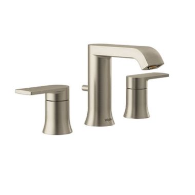 Click here to see Moen T6708BN Moen Genta Two-Handle Widespread Bathroom Faucet, 1.2 GPM, Watersense, ADA, Brushed Nickel - T6708BN