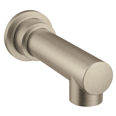 Click here to see Moen 195827BN Moen Align Wall Mounted Brushed Nickel Non-Diverter Tub Spout, Slip Fit, 1/2-inch Connection Size - 195827BN