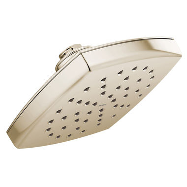 Click here to see Moen S6365EPNL Moen Voss 6in Single-Function Rainfall Shower Head, Square, Immersion Rainshower Technology, Eco-Performance, 1.75 GPM, Polished Nickel - S6365EPNL