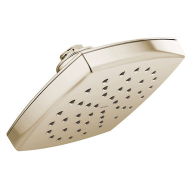 Click here to see Moen S6365NL Moen Voss 6in Single-Function Rainfall Shower Head, Square, Immersion Rainshower Technology, LifeShine Finish, 2.5 GPM, Polished Nickel - S6365NL