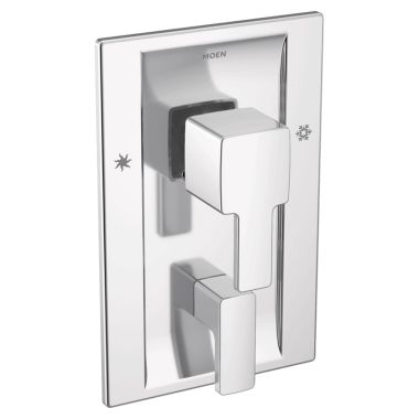Click here to see Moen TS2710 Moen 90 Degree Posi-Temp Valve Trim w/ 3-Function Diverter, Lever Handles, Polished Chrome - TS2710