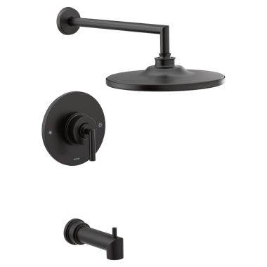 Click here to see Moen TS22003EPBL Moen Arris Posi-Temp Tub/Shower Faucet with 1.75 GPM Rain Shower, 1-Function, Single Lever Handle, M-PACT, Immersion, Matte Black - TS22003EPBL