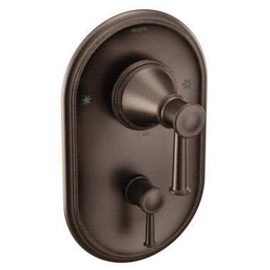 Click here to see Moen T2310ORB Moen Belfield Posi-Temp Valve Trim w/ 3-Function Diverter, Lever Handles, Oil Rubbed Bronze - T2310ORB