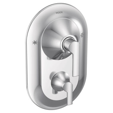 Click here to see Moen TS2200 Moen Doux Posi-Temp Valve Trim w/ Diverter, Lever Handles, Polished Chrome - TS2200