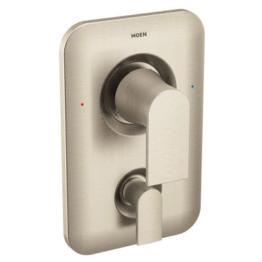 Click here to see Moen T2470BN Moen Genta LX Posi-Temp Valve Trim w/ Diverter, Lever Handles, Brushed Nickel - T2470BN