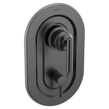 Click here to see Moen T2900BL Moen Gibson Posi-Temp Valve Trim w/ 3-Function Diverter, Lever Handles, Matte Black - T2900BL