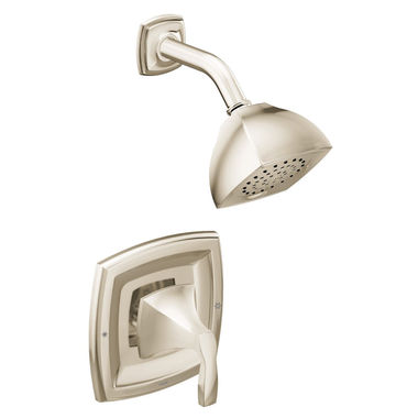 Click here to see Moen T2692EPNL Moen Voss Posi-Temp Single-Handle Shower Faucet, One-Function, 1.75 GPM, Lever Handle, Eco-Performance, M-PACT, Polished Nickel - T2692EPNL