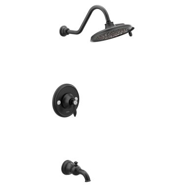Click here to see Moen TS32104BL Moen Weymouth Matte black Posi-Temp tub/shower - TS32104BL