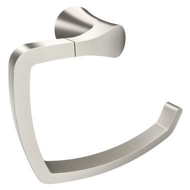 Click here to see Moen BH2986BN Moen Danika Round Wall Mounted Towel Ring, Zinc Constructed, Brushed Nickel - BH2986BN