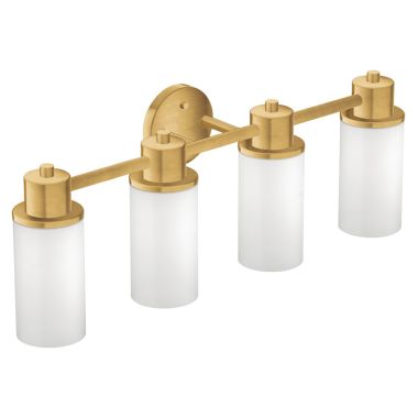 Click here to see Moen DN0764BG Moen Iso 4-Globe Bathroom Vanity Light, Brushed Gold - DN0764BG